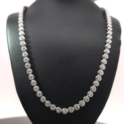 TENNIS NECKLACE 14KW EF VS2 HPHT DIA 9.20CTS