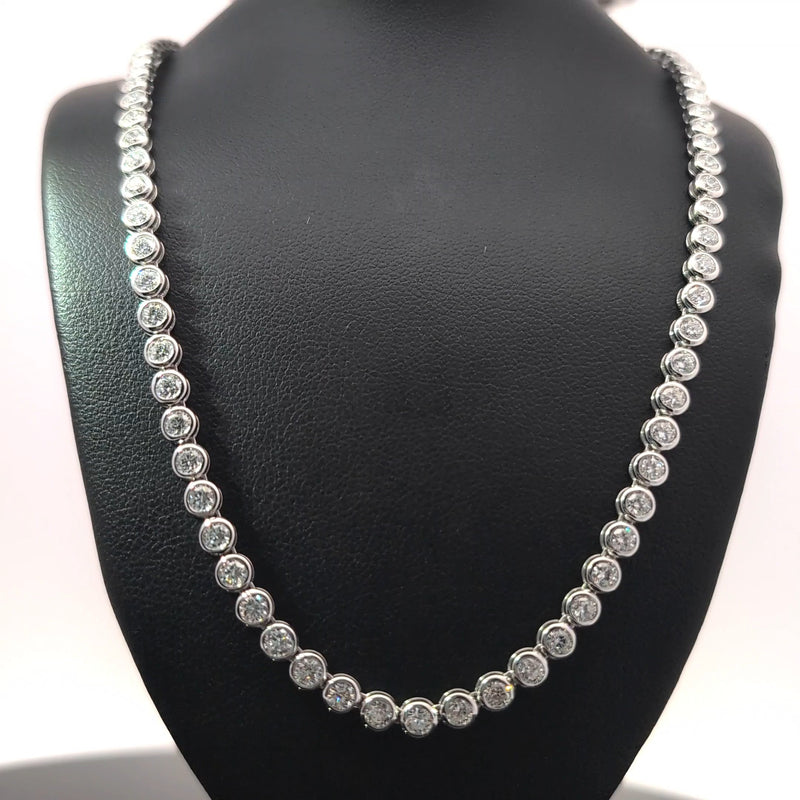 TENNIS NECKLACE 14KW EF VS2 HPHT DIA 9.20CTS