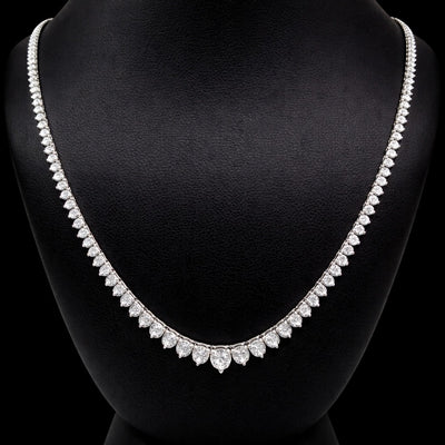 (0.16CTS) RIVIERA NECKLACE 14KW DEF VS2 HPHT DIA 5.34CTS