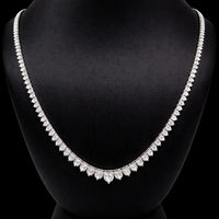 (0.16CTS) RIVIERA NECKLACE 14KW DEF VS2 HPHT DIA 5.34CTS