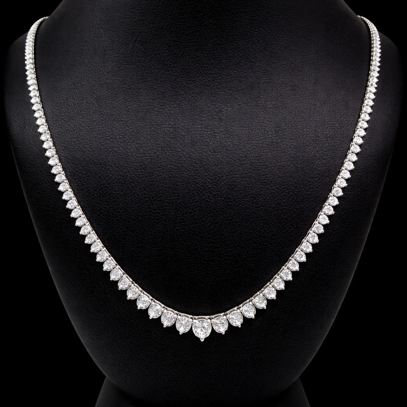 (0.16CTS) RIVIERA NECKLACE 14KW DEF VS2 HPHT DIA 5.34CTS