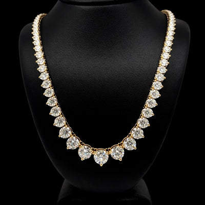 (1.51CTS) RIVIERA NECKLACE 14KY DEF VS2 HPHT DIA 26.04CTS