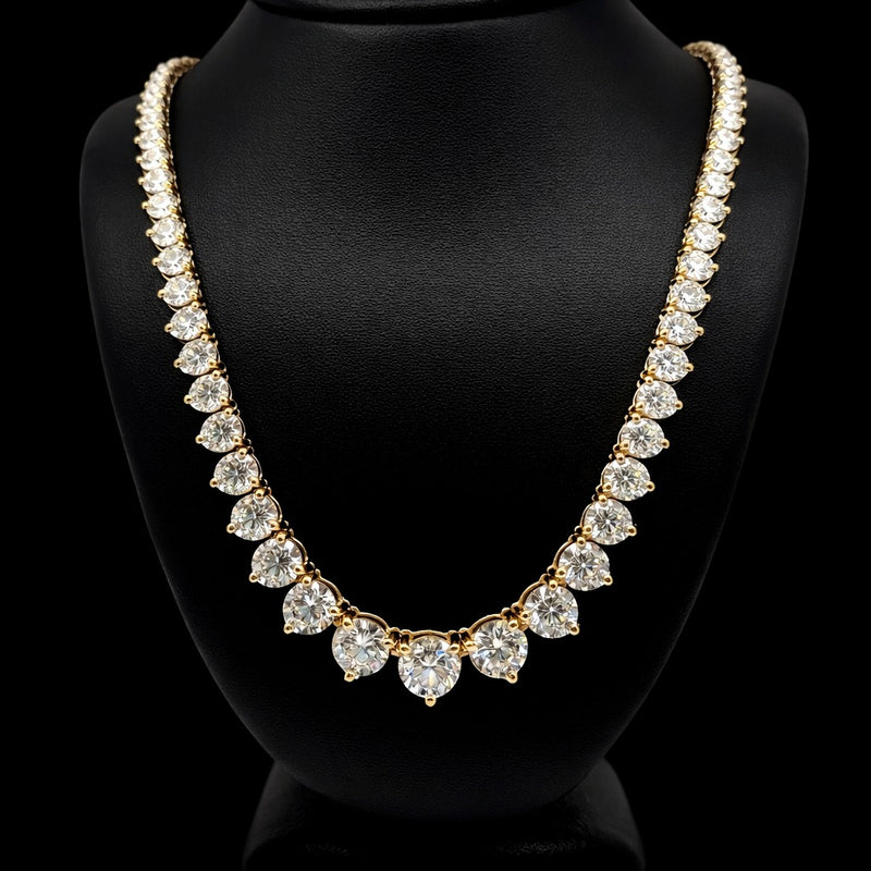 (1.51CTS) RIVIERA NECKLACE 14KY DEF VS2 HPHT DIA 26.04CTS