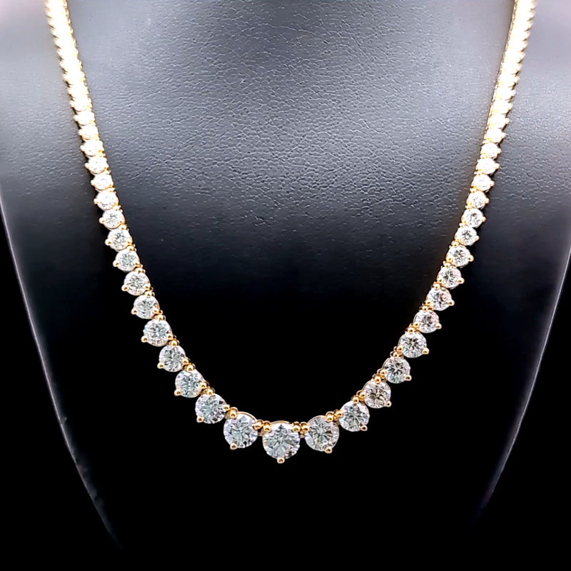 (0.60CTS) RIVIERA NECKLACE 14KY EF VS2 HPHT DIA 9.84CTS