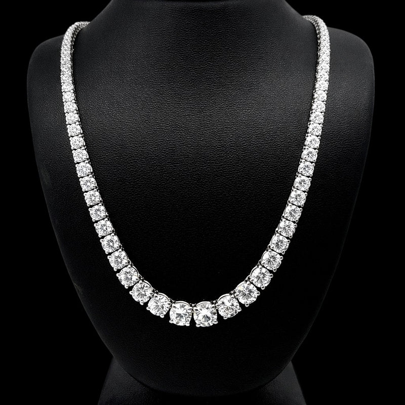 (0.63CT) RIVIERA NECKLACE 14KW DEF VS2 HPHT DIA 13.62CTS