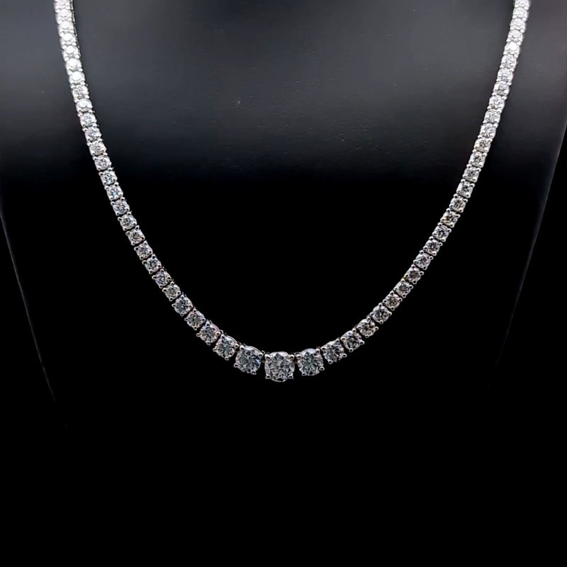 (0.35CTS) RIVIERA NECKLACE 14KW FG VS2 CVD DIA 7.39CTS