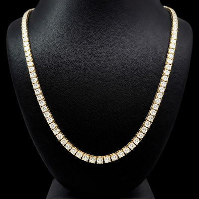 TENNIS NECKLACE 14KY DEF VS2 HPHT DIA 10.61CTS