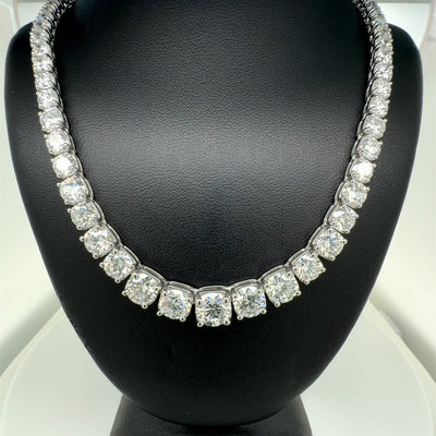 (1.55CTS) RIVIERA NECKLACE 14KW EF VS2 HPHT DIA 27.72CTS