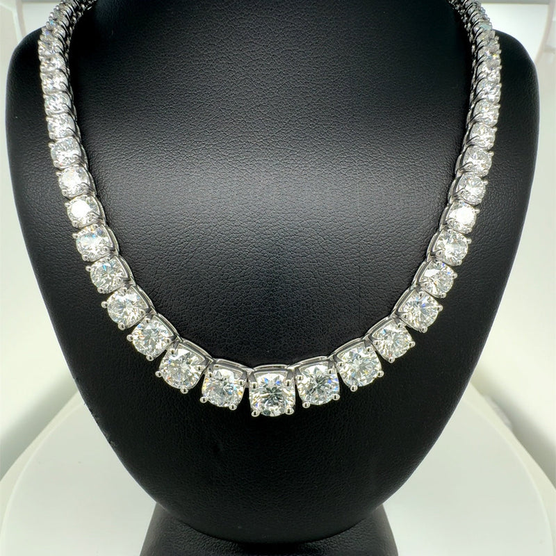 (1.55CTS) RIVIERA NECKLACE 14KW EF VS2 HPHT DIA 27.72CTS