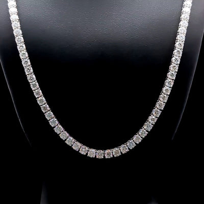 TENNIS NECKLACE 14KW FG VS2 CVD DIA 15.37CTS
