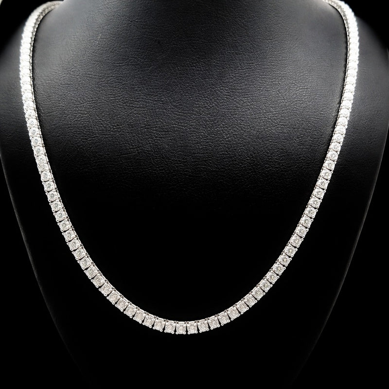 TENNIS NECKLACE 14KW DEF VS2 HPHT DIA 7.81CTS