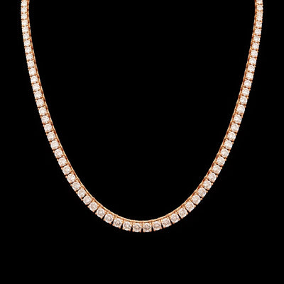 TENNIS NECKLACE 14KR EF VS2 HPHT DIA 6.29CTS