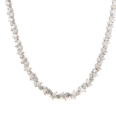 TENNIS NECKLACE 14KW FG VS2 CVD DIA 17.87CTS