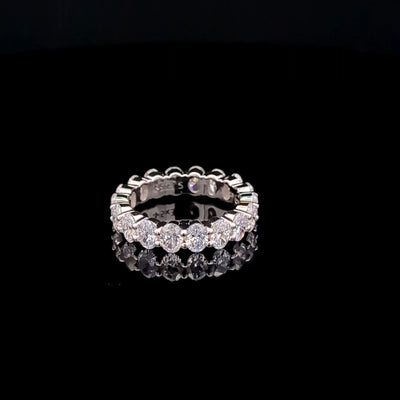 OVAL ETERNITY RING 14KW EF VS1 HPHT DIA 3.49 CTS
