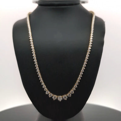 (0.35CT) RIVIERA NECKLACE 14KY EF VS2 HPHT DIA 7.75CTS
