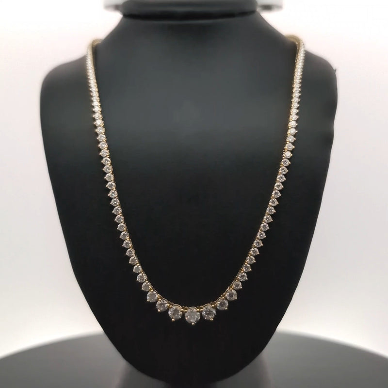 (0.35CT) RIVIERA NECKLACE 14KY EF VS2 HPHT DIA 7.75CTS