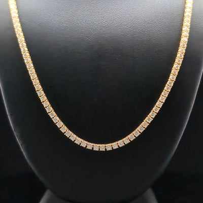 TENNIS NECKLACE 14KY FG VS2 CVD DIA 5.14CTS