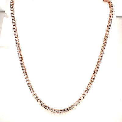 TENNIS NECKLACE 14KR EF VS2 HPHT DIA 5.47CTS