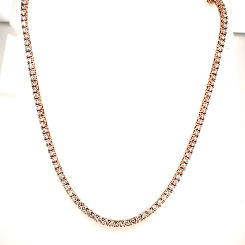 TENNIS NECKLACE 14KR EF VS2 HPHT DIA 5.47CTS