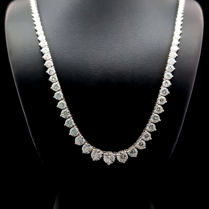 (0.60CT) RIVIERA NECKLACE 14KW FG VS2 CVD DIA 12.49CTS