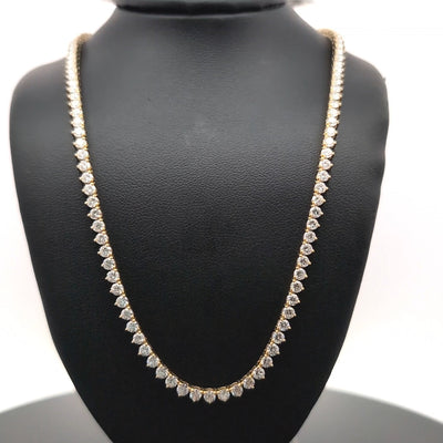 TENNIS NECKLACE 14KY EF VS2 HPHT DIA 12.76CTS