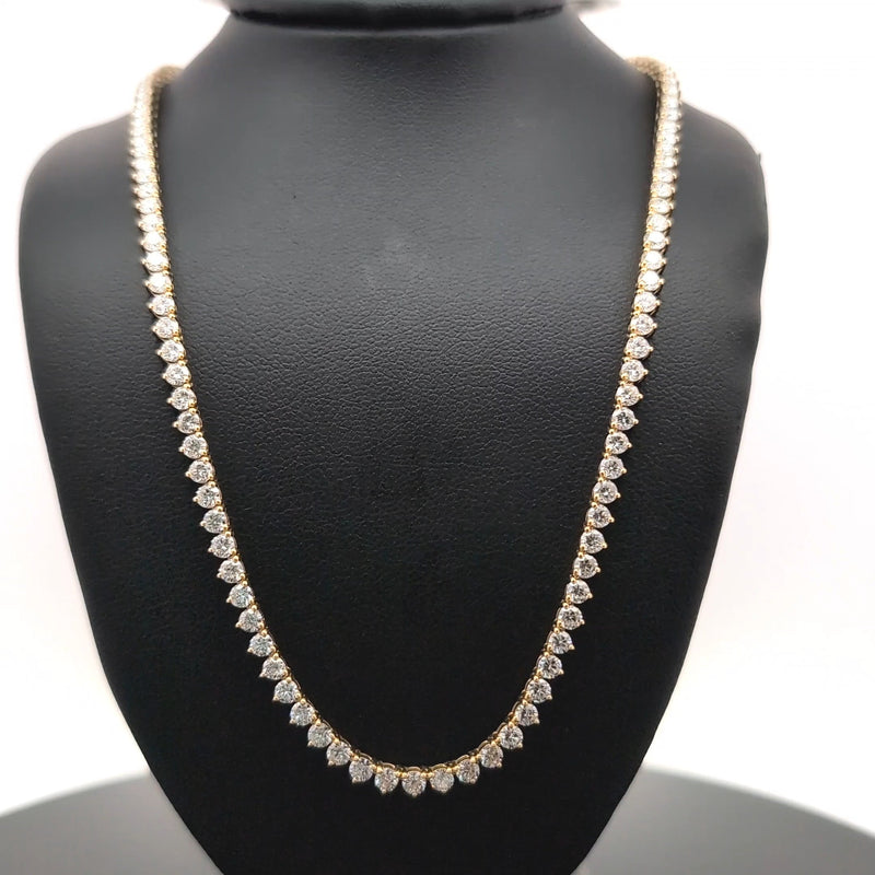 TENNIS NECKLACE 14KY EF VS2 HPHT DIA 12.76CTS
