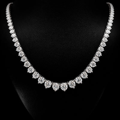 (0.75CTS) RIVIERA NECKLACE 14KW DEF VS2 HPHT DIA 18.98CTS