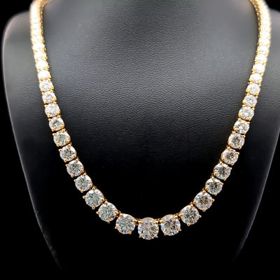 (1.03CTS) RIVIERA NECKLACE 14KY FG VS2 CVD DIA 19.67CTS