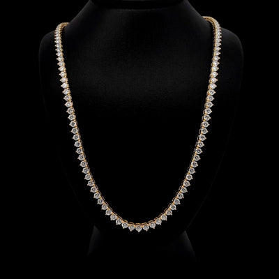 TENNIS NECKLACE 14KY DEF VS2 HPHT DIA 10.13CTS