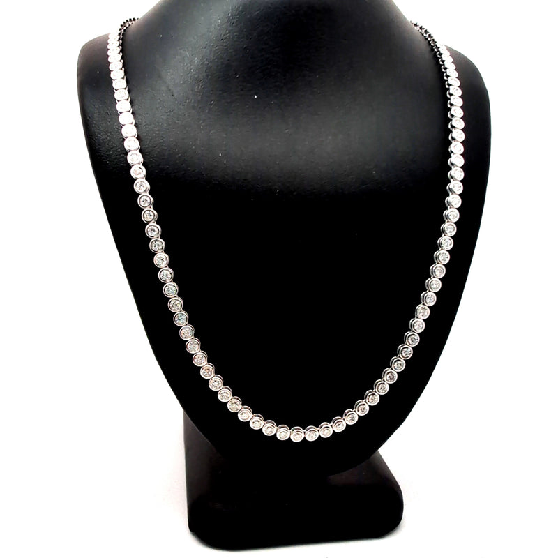 TENNIS NECKLACE 14KW EFG VS2 CVD DIA 5.39CTS
