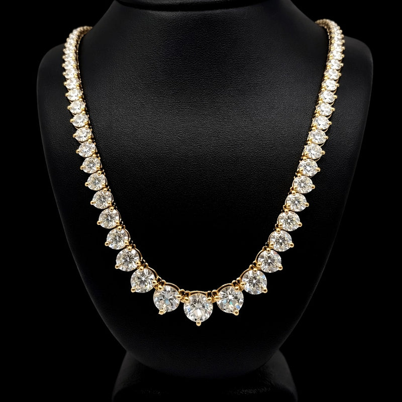 (1.51CTS) RIVIERA NECKLACE 14KY DEF VS2 HPHT DIA 26.04CTS