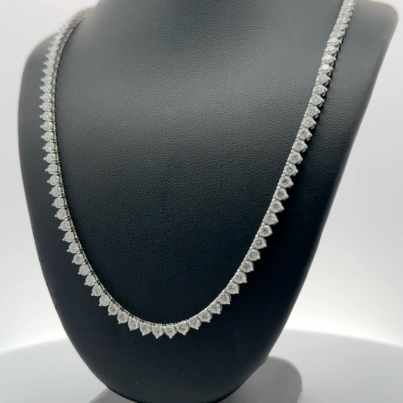 TENNIS NECKLACE 14KW EFG VS2 CVD DIA 9.72CTS