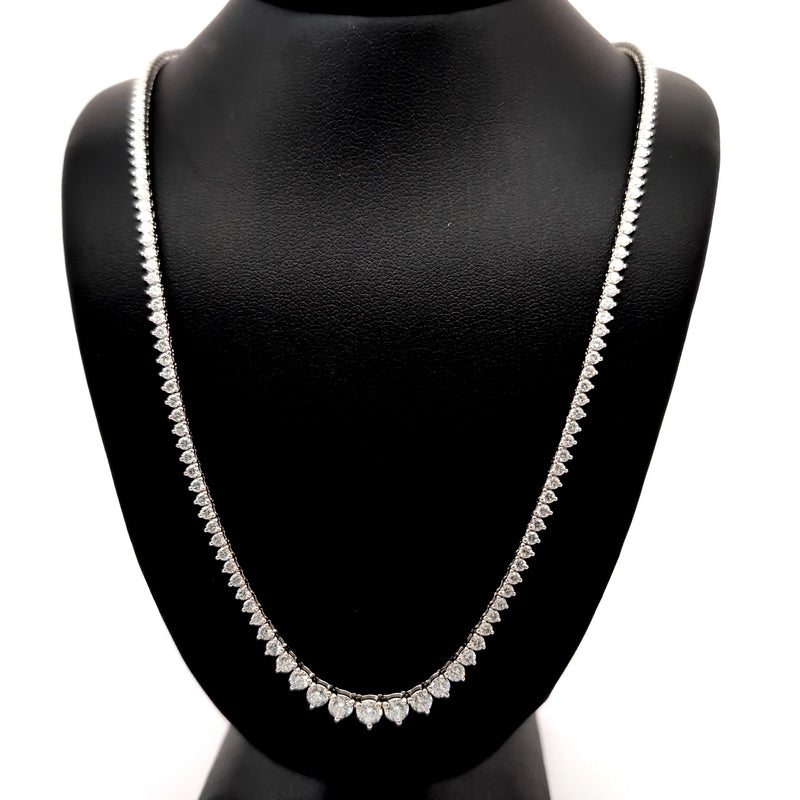(0.16CTS) RIVIERA NECKLACE 14KW DEF VS2 HPHT DIA 5.34CTS
