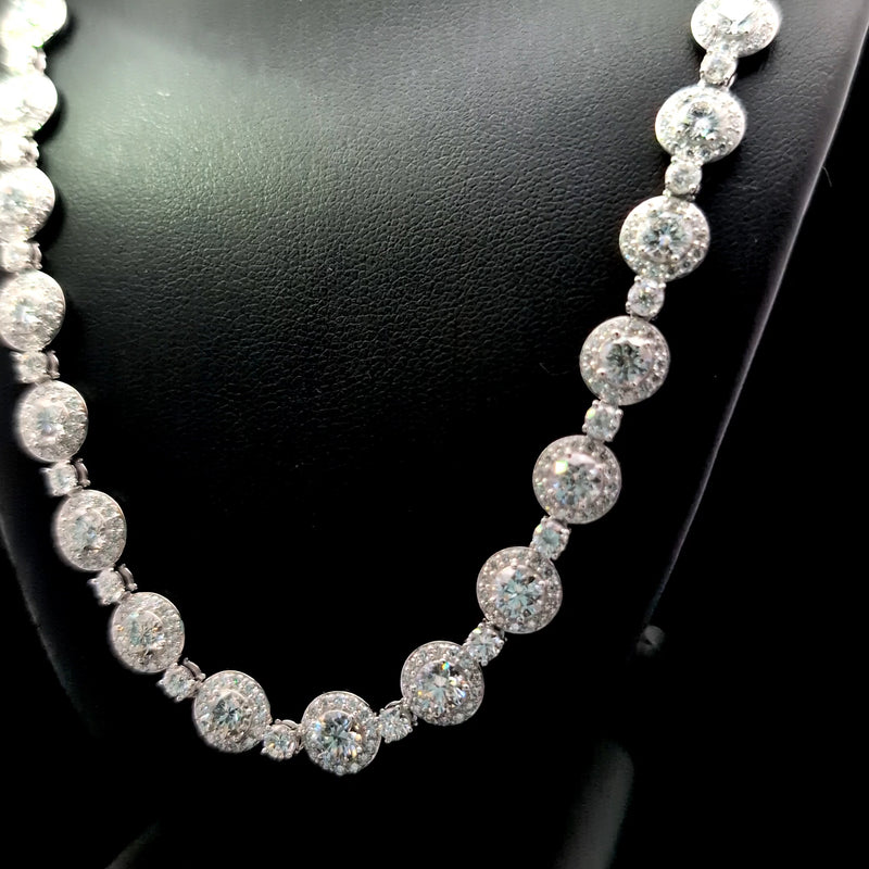 FANCY NECKLACES 14KW FG VS1 CVD DIA 30.57CTS