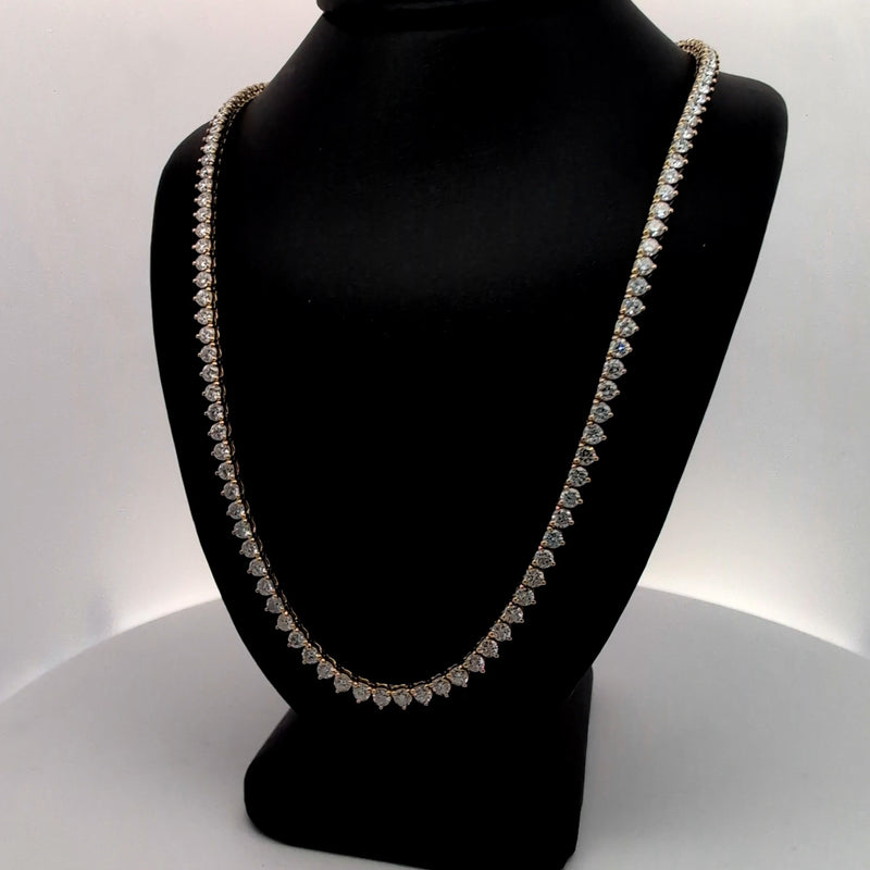 TENNIS NECKLACE 14KY DEF VS2 HPHT DIA 10.13CTS