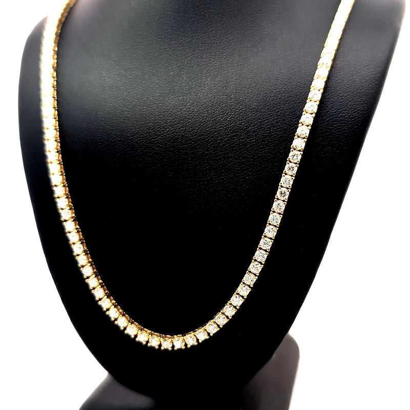TENNIS NECKLACE 14KY DEF VS2 HPHT DIA 10.61CTS
