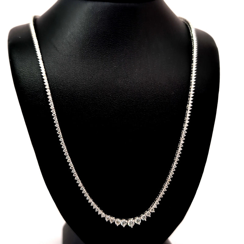 (0.08CTS) RIVIERA NECKLACE 14KW EFG VS2 CVD DIA 2.73CTS