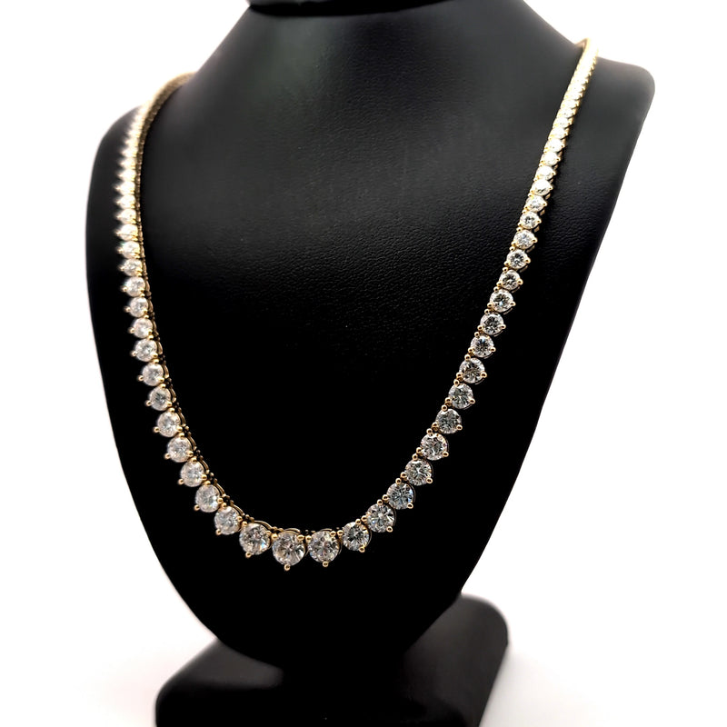 (0.61CTS) RIVIERA NECKLACE 14KY DEF VS2 HPHT DIA 15.09CTS
