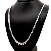 (0.34CTS) RIVIERA NECKLACE 14KW EFG VS2 CVD DIA 7.38CTS