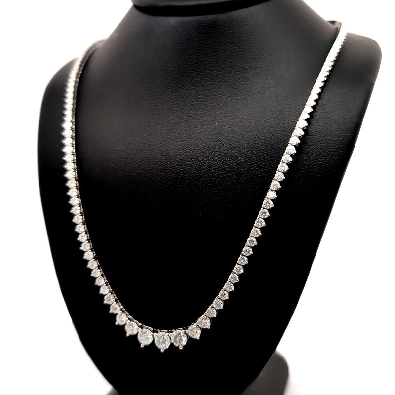 (0.34CTS) RIVIERA NECKLACE 14KW EFG VS2 CVD DIA 7.38CTS