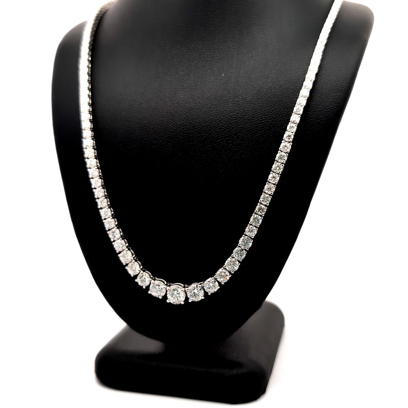 (0.63CT) RIVIERA NECKLACE 14KW EFG VS2 CVD DIA 11.36CTS