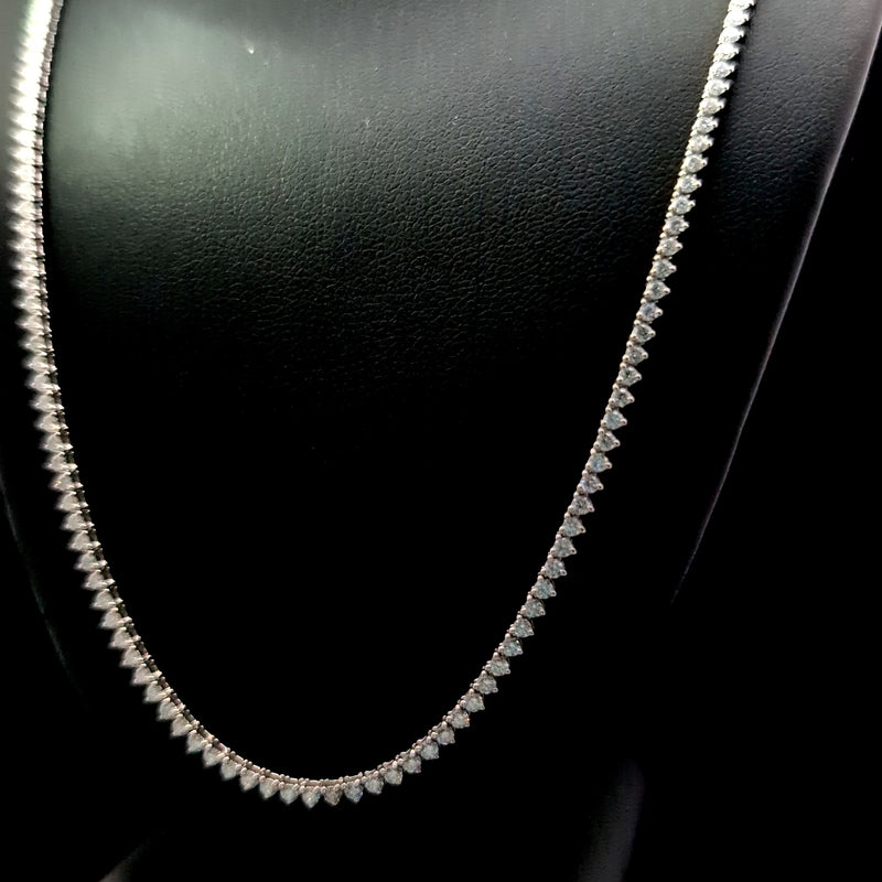 TENNIS NECKLACE 14KW DEF VS1 HPHT DIA 3.91CTS