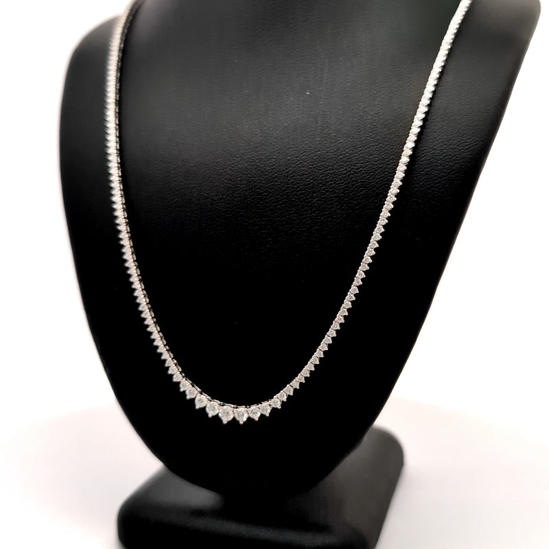 ( 0.08CTS) RIVIERA NECKLACE 14KW DEF VS2 HPHT DIA 2.87CTS