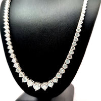 (0.82CTS) RIVIERA NECKLACE 14KW EFG VS2 CVD DIA 13.74CTS