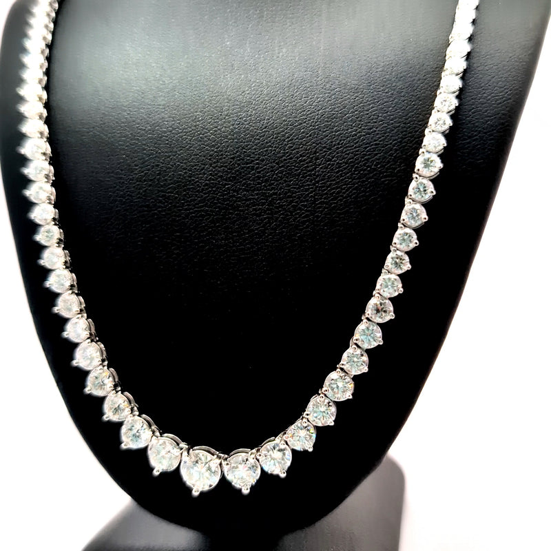 (0.82CTS) RIVIERA NECKLACE 14KW EFG VS2 CVD DIA 13.74CTS