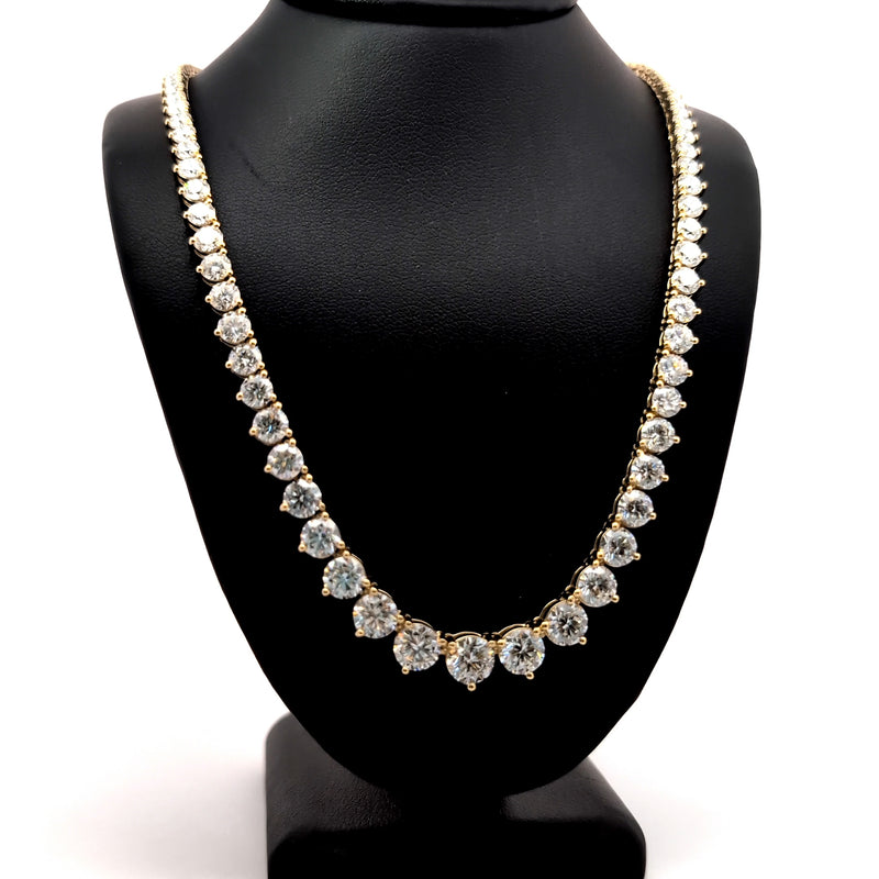 (1.09CTS) RIVIERA NECKLACE 14KY DEF VS2 HPHT DIA 21.22CTS