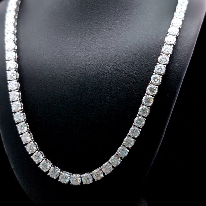TENNIS NECKLACE 14KW FG VS2 CVD DIA 53.01CTS