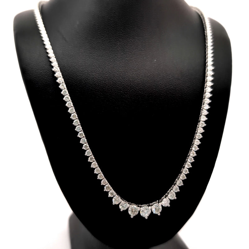 (0.34CTS) RIVIERA NECKLACE 14KW DEF VS2 DIA 8.13CTS