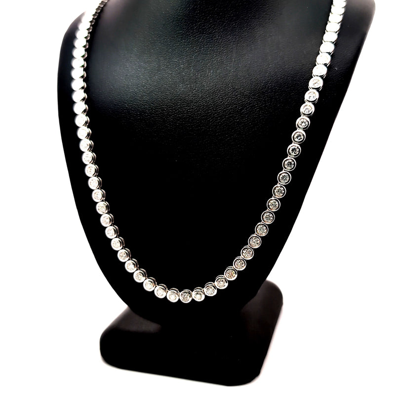 TENNIS NECKLACE 14KW EFG VS2 CVD DIA 7.33CTS